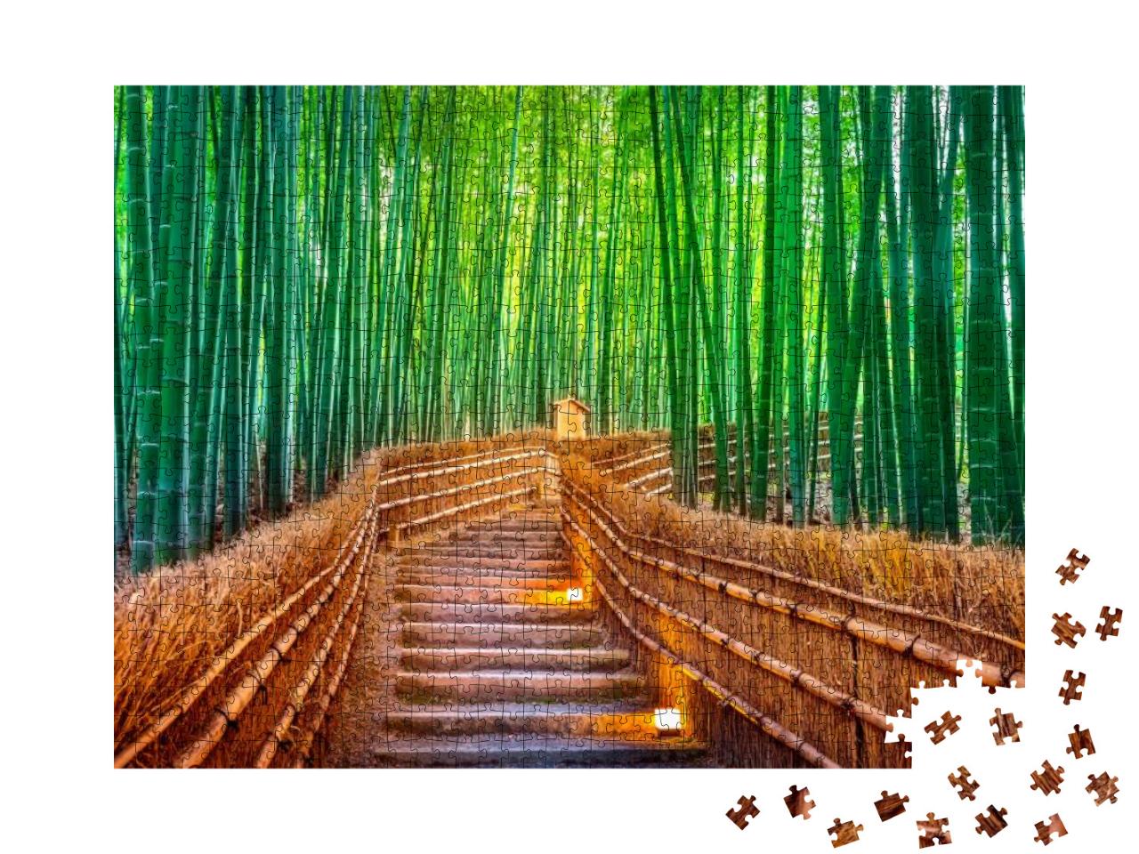 Bamboo Forest in Kyoto, Japan... Jigsaw Puzzle with 1000 pieces