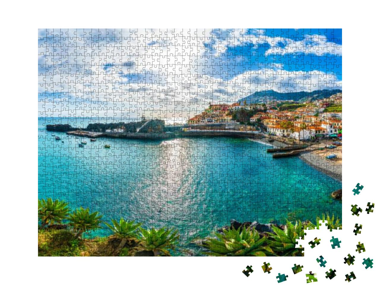 Camara De Lobos, Harbor & Fishing Village, Madeira Island... Jigsaw Puzzle with 1000 pieces