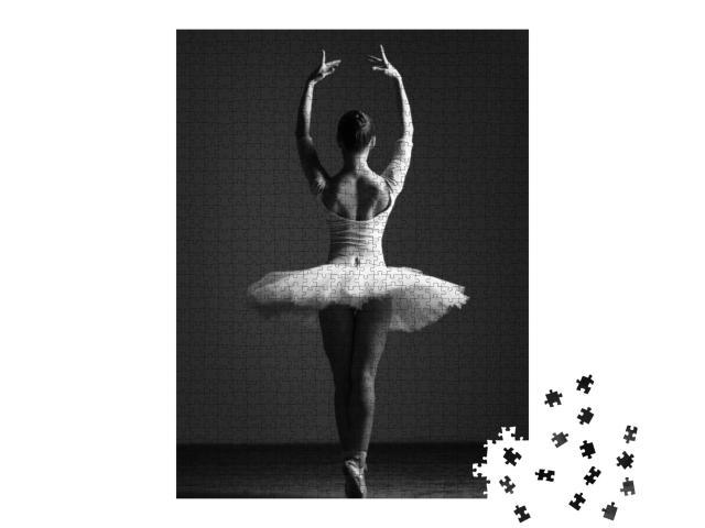 Young Beautiful Ballet Dancer is Posing in Studio... Jigsaw Puzzle with 1000 pieces