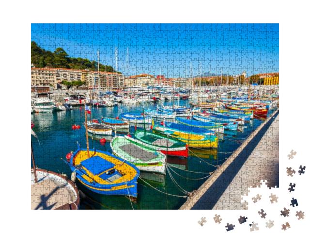 Nice Port with Boats & Yachts. Nice is a City Located on... Jigsaw Puzzle with 1000 pieces