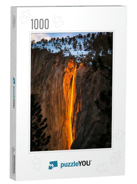 Yosemite Firefall Sunset... Jigsaw Puzzle with 1000 pieces