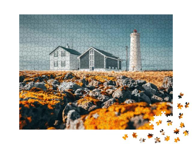 Grotta Lighthouse, Reykjavik, Iceland... Jigsaw Puzzle with 1000 pieces