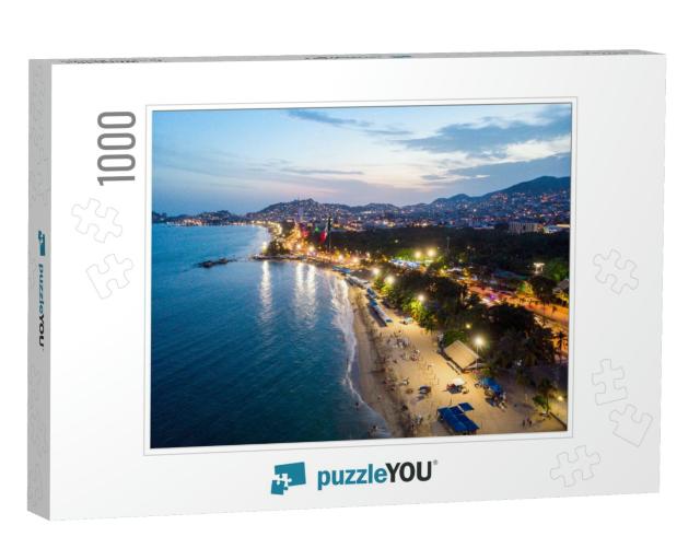 Aerial Photo of Acapulco At Sunset... Jigsaw Puzzle with 1000 pieces