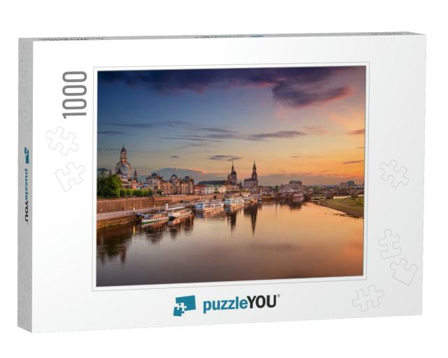 Dresden, Germany. Panoramic Cityscape Image of Dresden, G... Jigsaw Puzzle with 1000 pieces