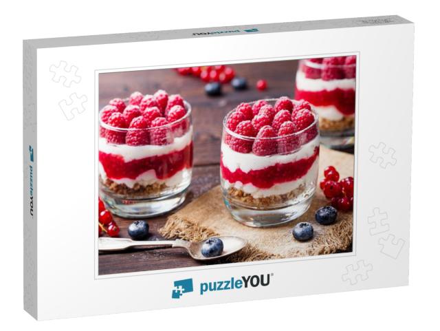 Raspberry Dessert, Cheesecake, Trifle, Mouse in a Glass o... Jigsaw Puzzle