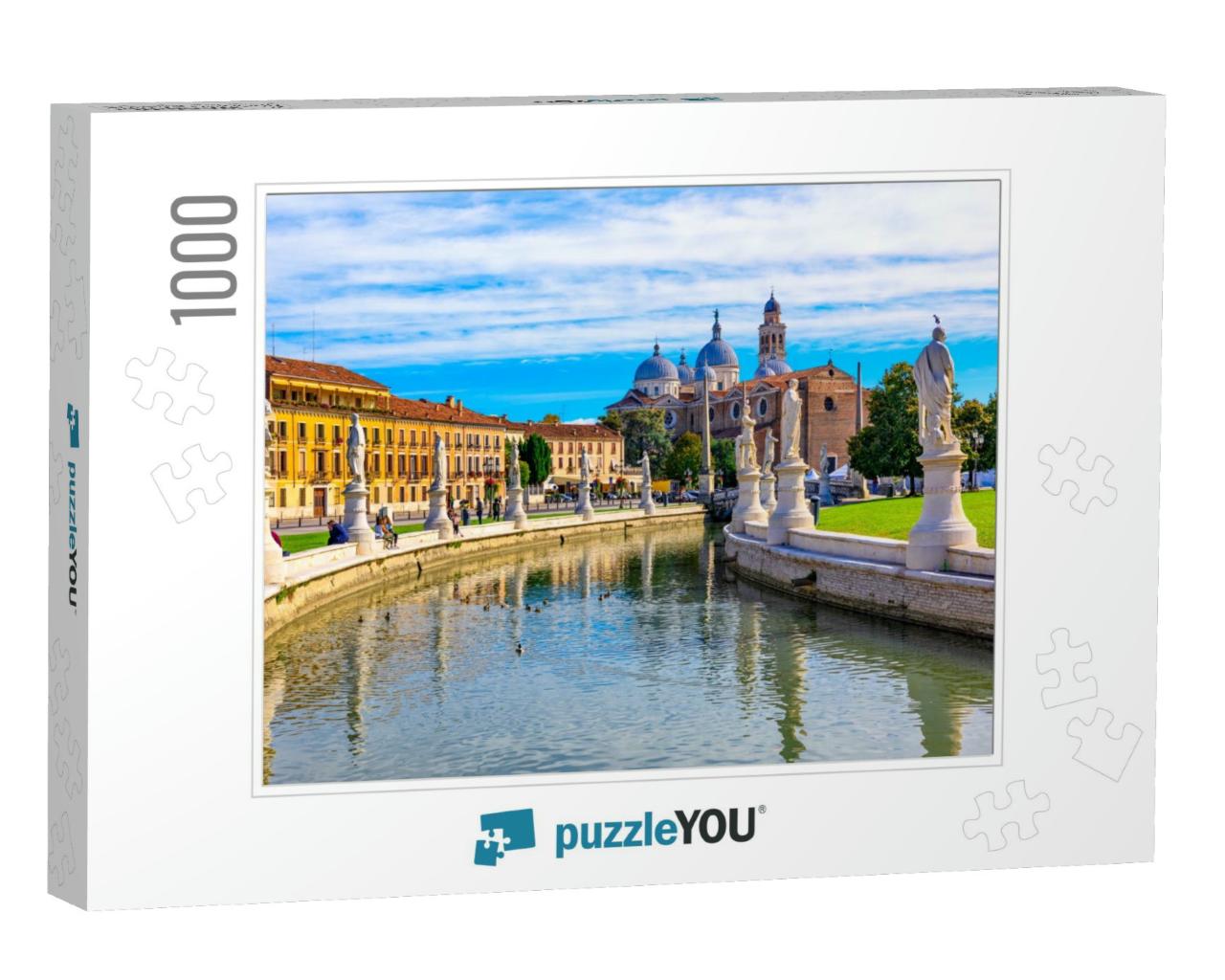 View of Canal with Statues on Square Prato Della Valle &... Jigsaw Puzzle with 1000 pieces