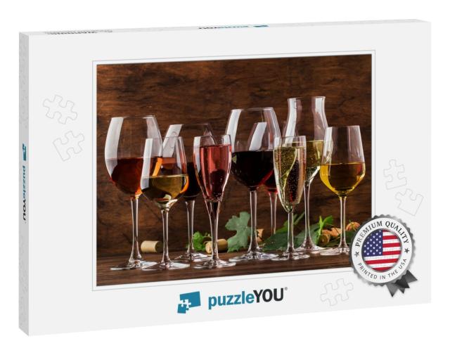 Wine Tasting, Still & Sparkling Wines. Red, White Wine, R... Jigsaw Puzzle