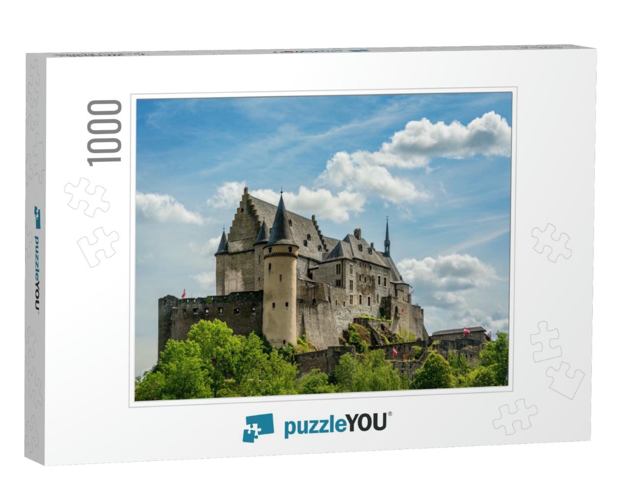 Castle of Vianden in Luxembourg. Famous Landmark in the R... Jigsaw Puzzle with 1000 pieces