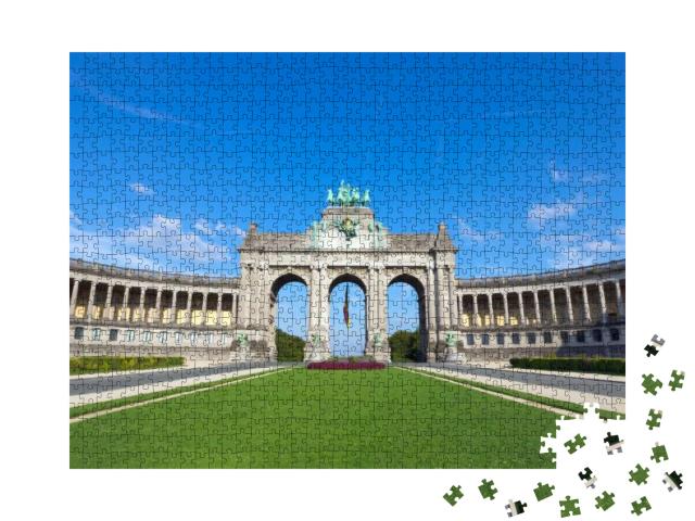 Triumphal Arch in the Parc Du Cinquantenaire, Brussels, B... Jigsaw Puzzle with 1000 pieces