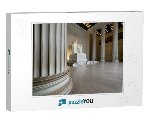 The Lincoln Memorial Indoors At Sunrise on the National M... Jigsaw Puzzle