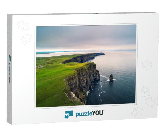 Aerial View of the Scenic Cliffs of Moher in Ireland. Thi... Jigsaw Puzzle