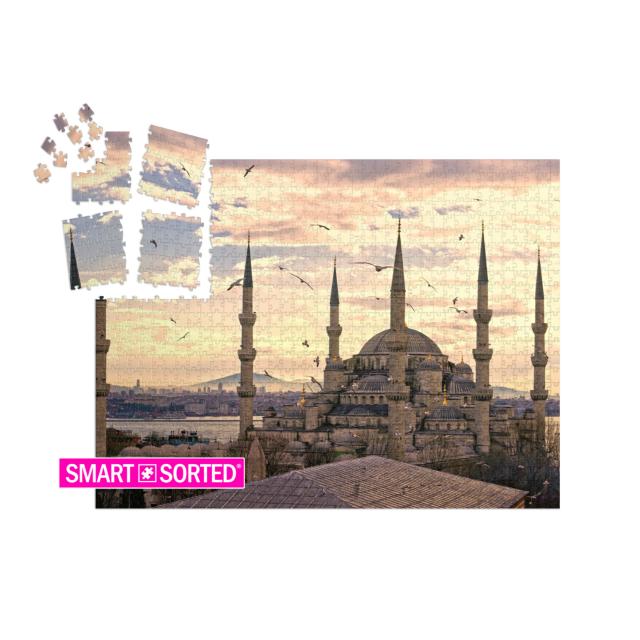 Sunset Over the Blue Mosque, Sultanahmet Camii, Istanbul... | SMART SORTED® | Jigsaw Puzzle with 1000 pieces