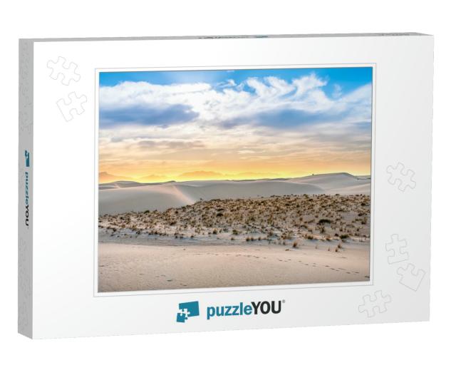 White Sands National Monument Hills of Gypsum Sand Dunes... Jigsaw Puzzle