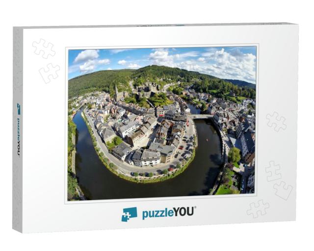 Aerial View on Belgian City La Roche-En-Ardenne with Rive... Jigsaw Puzzle