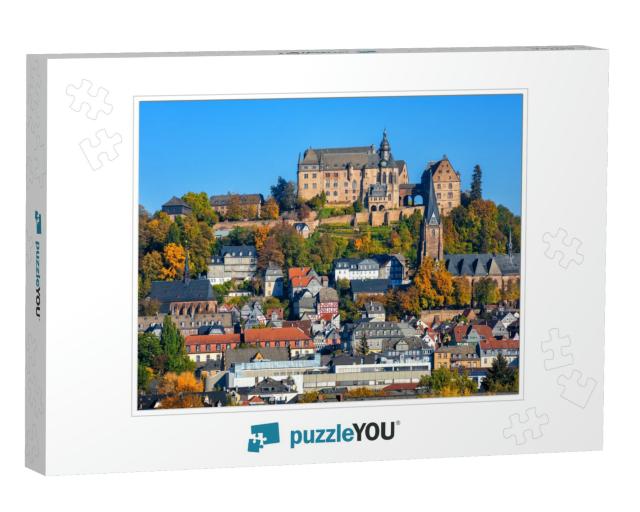 Marburg an Der Lahn Historical Old Town with Castle Landg... Jigsaw Puzzle