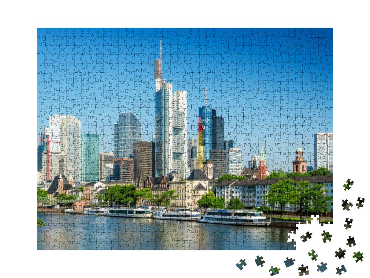 View of the Skyline of Frankfurt, Germany... Jigsaw Puzzle with 1000 pieces