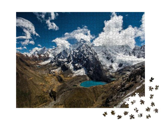 Amazing View in Spectacular High Mountains, Cordillera Hu... Jigsaw Puzzle with 1000 pieces