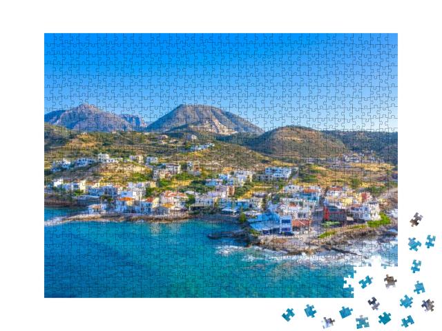 Small Traditional Fishing Village of Mochlos, Crete, Gree... Jigsaw Puzzle with 1000 pieces