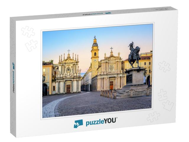 Piazza San Carlo Square & Twin Churches of Santa Cristina... Jigsaw Puzzle