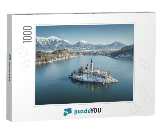 Panoramic View of Famous Bled Island Blejski Otok At Scen... Jigsaw Puzzle with 1000 pieces