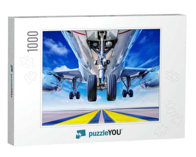 Take Off of an Modern Airliner... Jigsaw Puzzle with 1000 pieces
