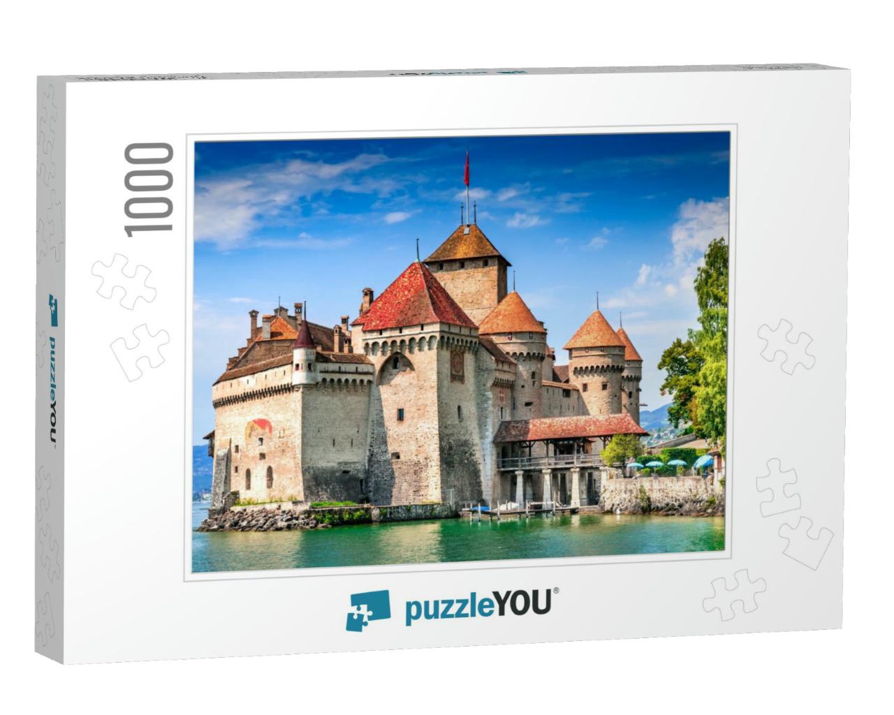 Chillon Castle, Switzerland. Montreaux, Lake Geneve, One... Jigsaw Puzzle with 1000 pieces