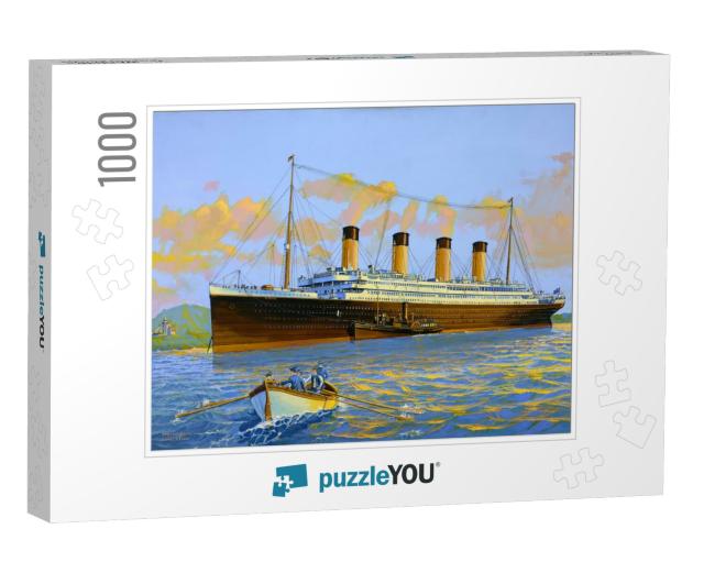 RMS Titanic Anchored Off Roches Point Near Queenstown Jigsaw Puzzle with 1000 pieces