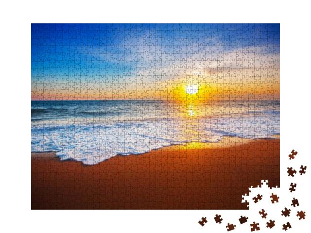 Sunset & Sea... Jigsaw Puzzle with 1000 pieces