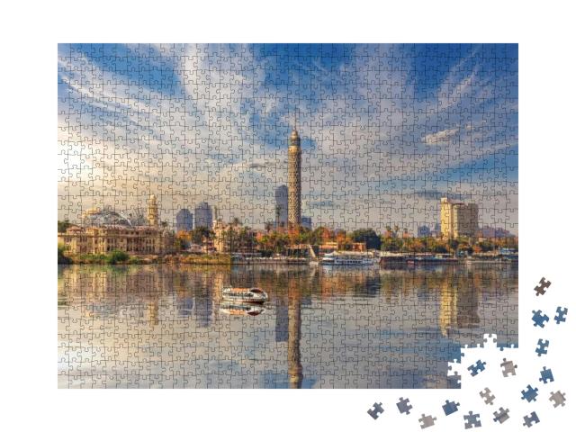 Tv Tower & Cairo Downtown on the Nile, Egypt... Jigsaw Puzzle with 1000 pieces