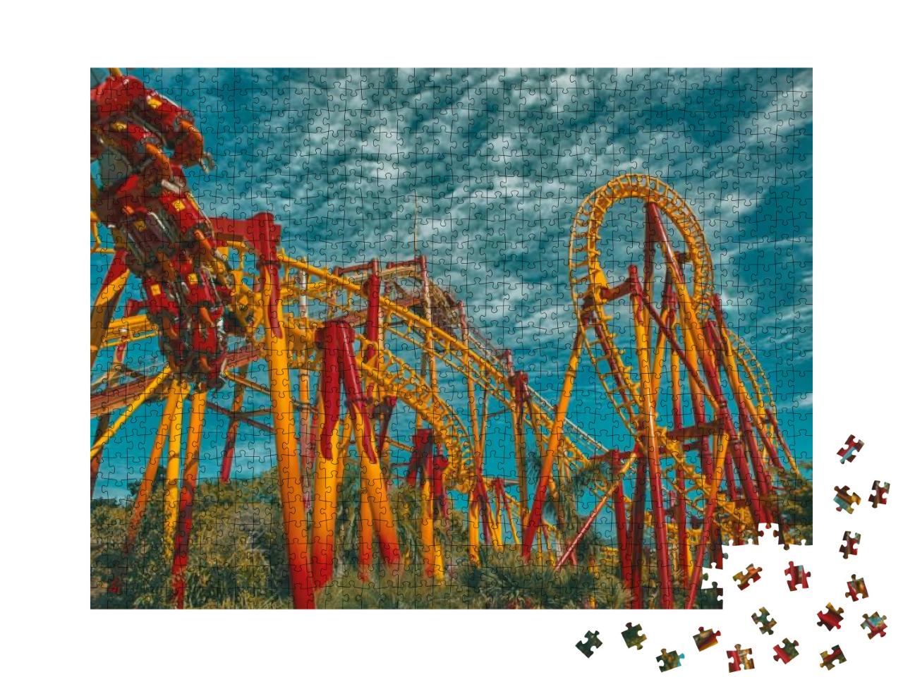 Roller Coaster - Beto Carrero World - Santa Catarina. Bra... Jigsaw Puzzle with 1000 pieces