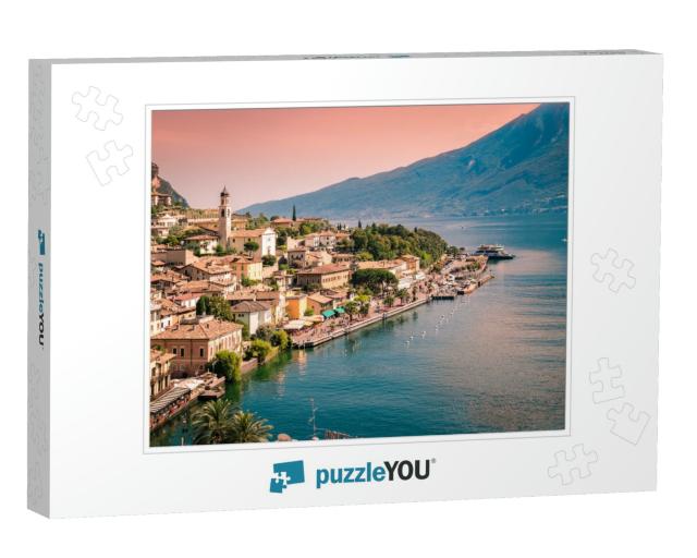 Panorama of Limone Sul Garda, a Small Town on Lake Garda... Jigsaw Puzzle