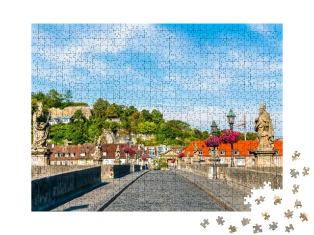 Alte Mainbrucke, the Old Bridge Across the Main River in... Jigsaw Puzzle with 1000 pieces