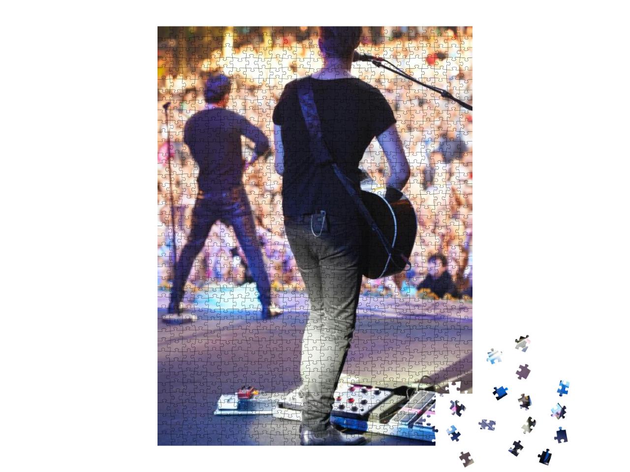 Enjoying the Music Festival. Cropped Shot of a Large Crow... Jigsaw Puzzle with 1000 pieces