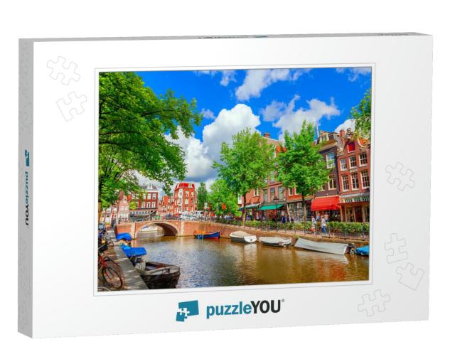 Canal in Amsterdam... Jigsaw Puzzle