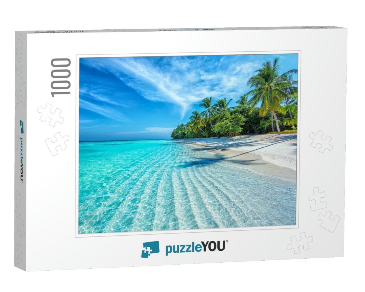 Maldives Islands Ocean Tropical Beach... Jigsaw Puzzle with 1000 pieces