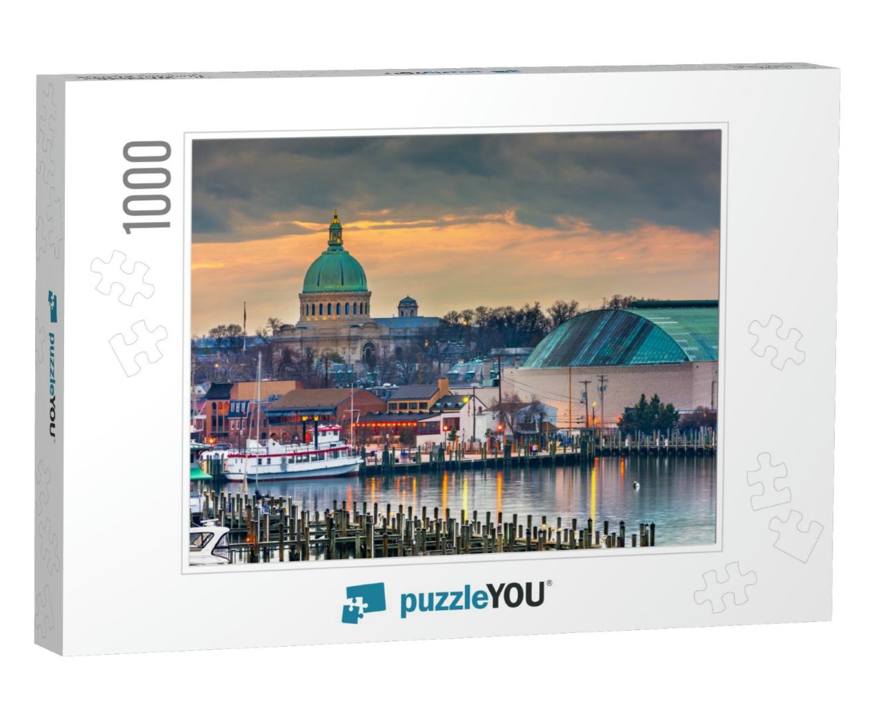 Annapolis, Maryland, USA Town Skyline At Chesapeake Bay wi... Jigsaw Puzzle with 1000 pieces