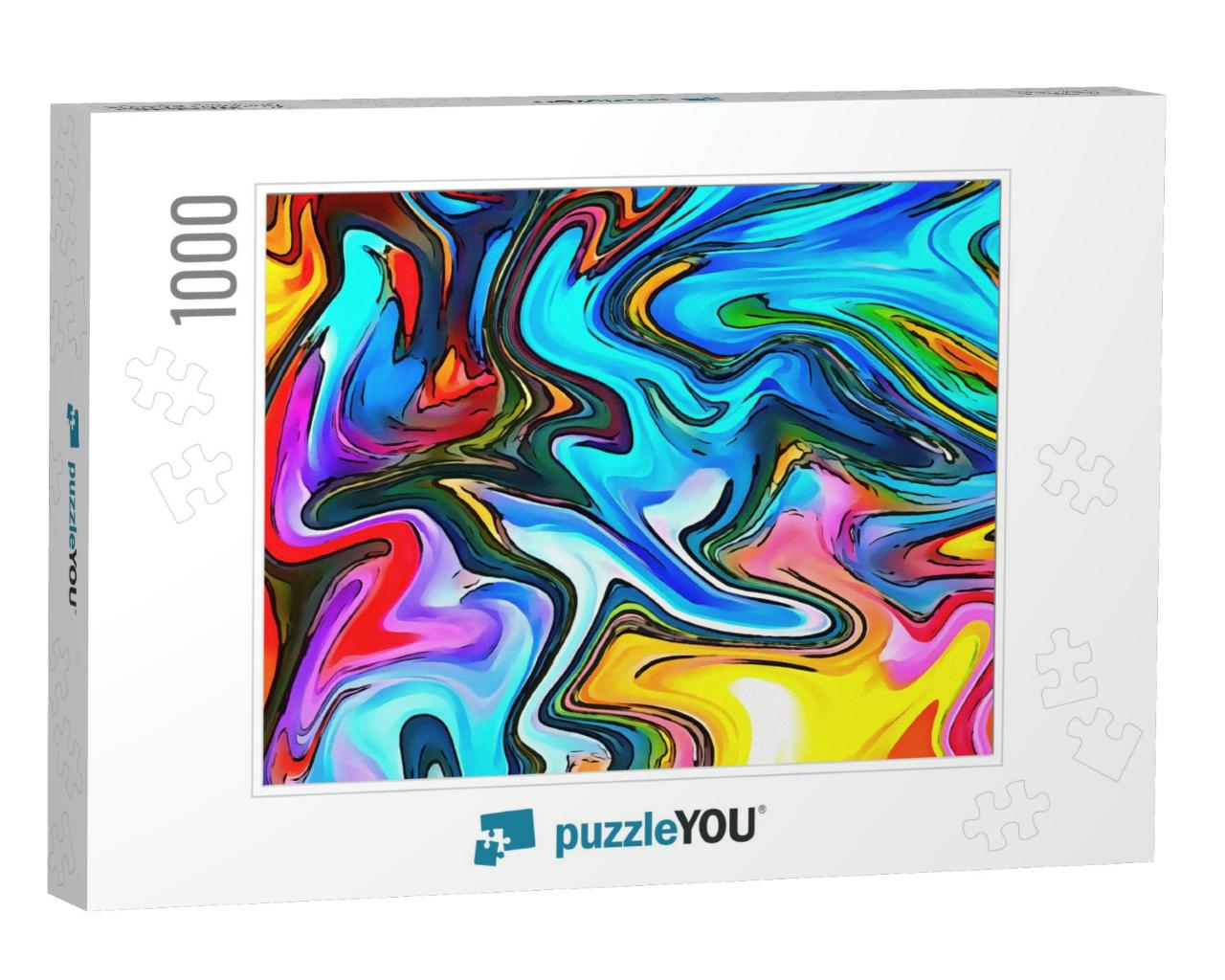Abstraction Painted in Oil. Colorful Texture Background... Jigsaw Puzzle with 1000 pieces