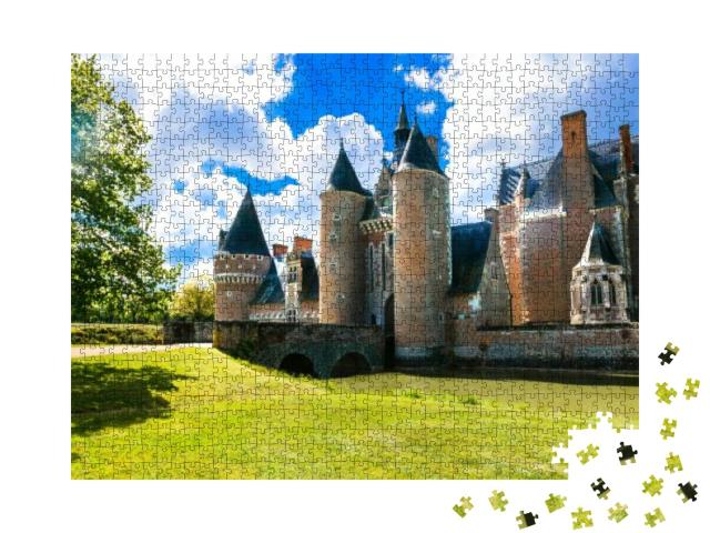 Romantic Medieval Castles of Loire Valley - Beautiful Cha... Jigsaw Puzzle with 1000 pieces