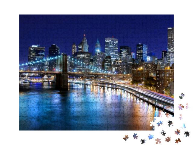 Skyline of Downtown New York, New York, Usa... Jigsaw Puzzle with 1000 pieces