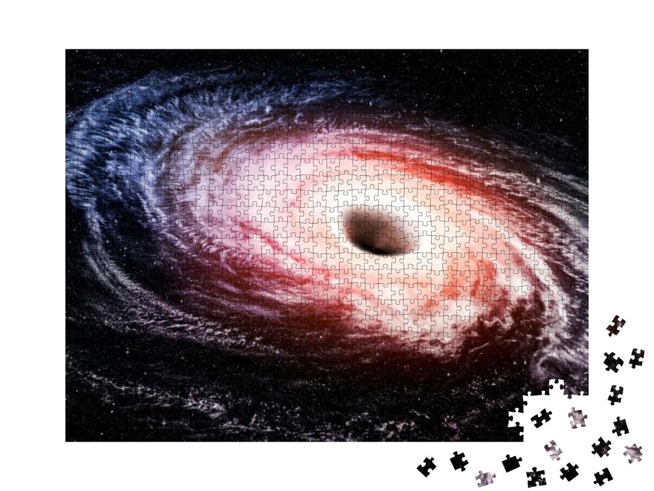 Hole Black Space Way Fiction Hydrogen Nebula Galaxy White... Jigsaw Puzzle with 1000 pieces