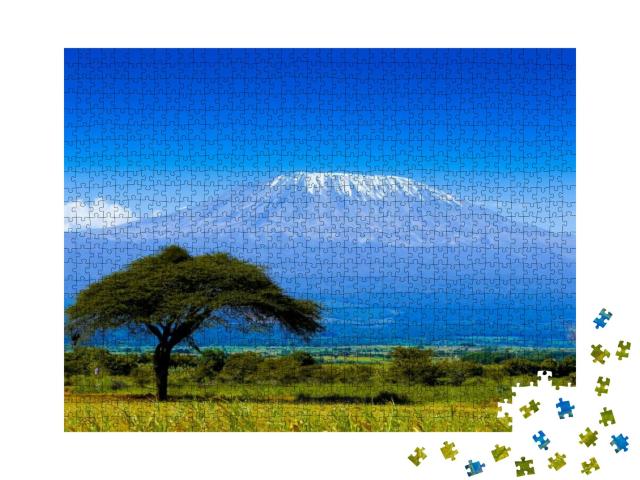 Kilimanjaro on African Savannah... Jigsaw Puzzle with 1000 pieces