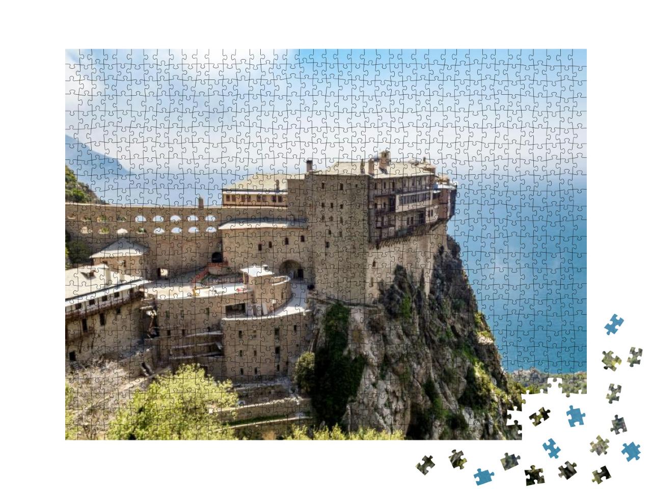 Simonopetra Monastery on the Mount Athos... Jigsaw Puzzle with 1000 pieces