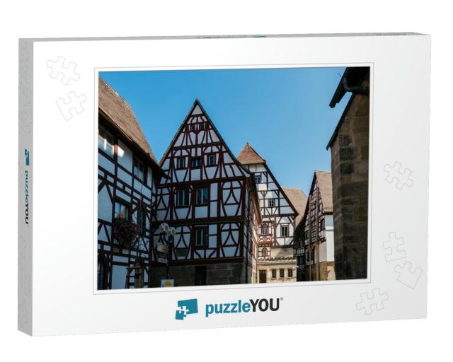 Half-Timbered Houses At the Kirschgarten in Mainz Rhinela... Jigsaw Puzzle