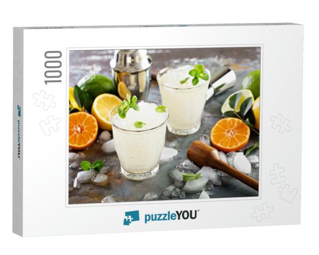 Refreshing Summer Alcoholic Cocktail Margarita with Crush... Jigsaw Puzzle with 1000 pieces