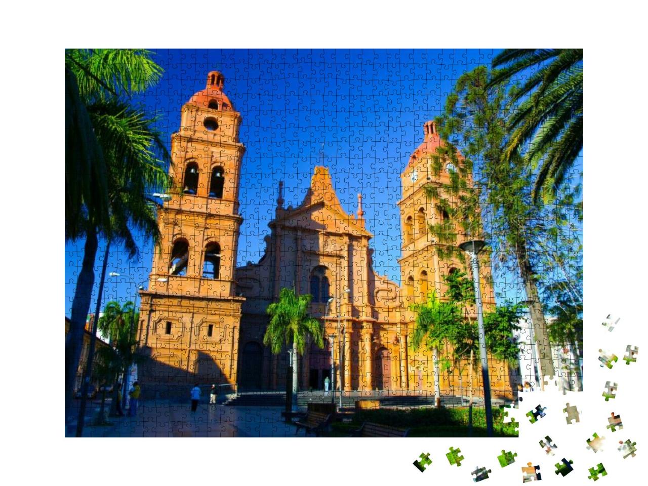 Red Brick Cathedral on Main Square, Roman Catholic Archdi... Jigsaw Puzzle with 1000 pieces