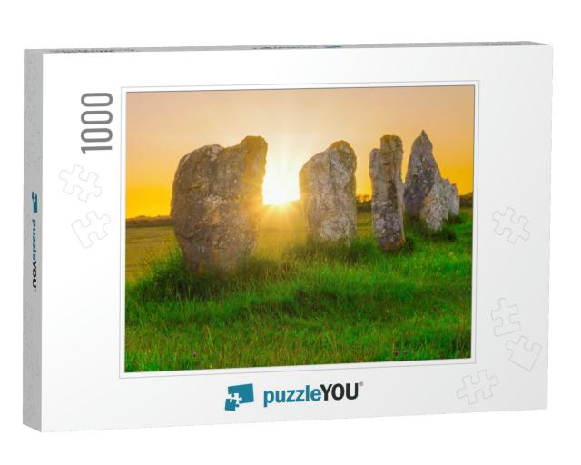 France Brittany Finistere Landscape with Menhirs Camaret-... Jigsaw Puzzle with 1000 pieces