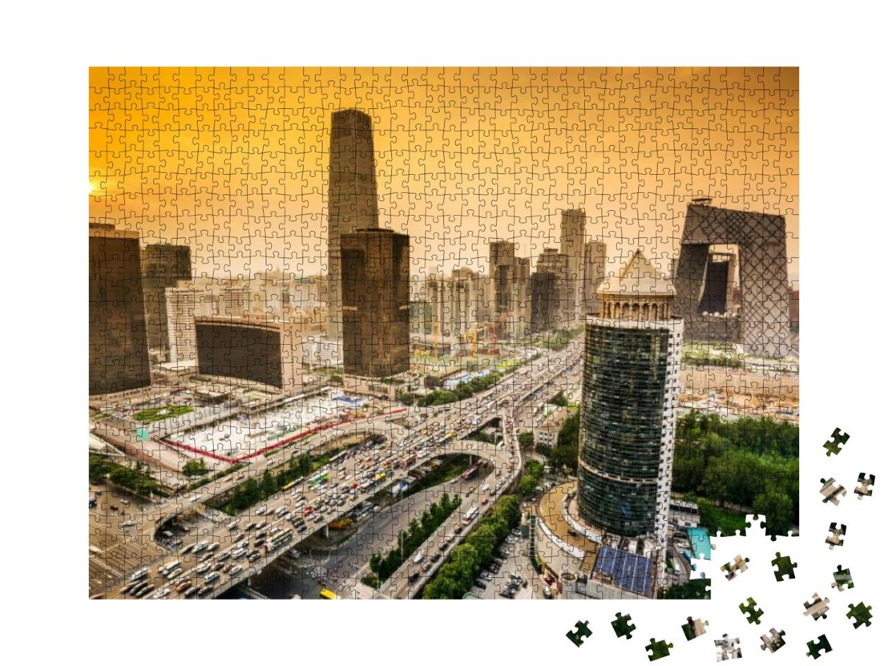 Beijing, China Financial District City Skyline... Jigsaw Puzzle with 1000 pieces