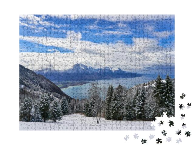 Winter Landscape in Luxembourg, Geneva... Jigsaw Puzzle with 1000 pieces