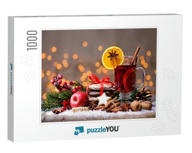 Christmas Mulled Wine with Oranges & Spices... Jigsaw Puzzle with 1000 pieces