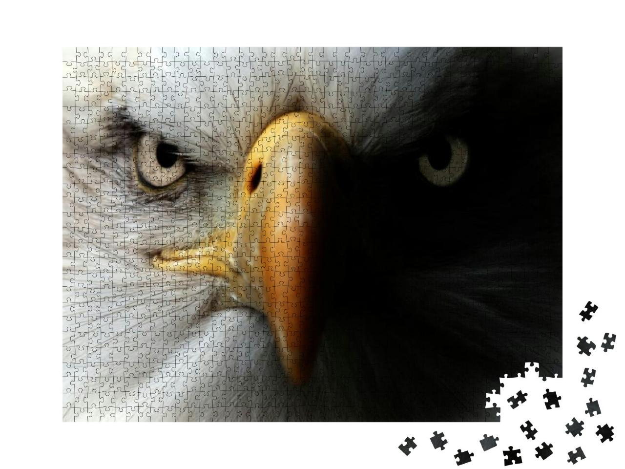Eagle Close Up Portrait... Jigsaw Puzzle with 1000 pieces